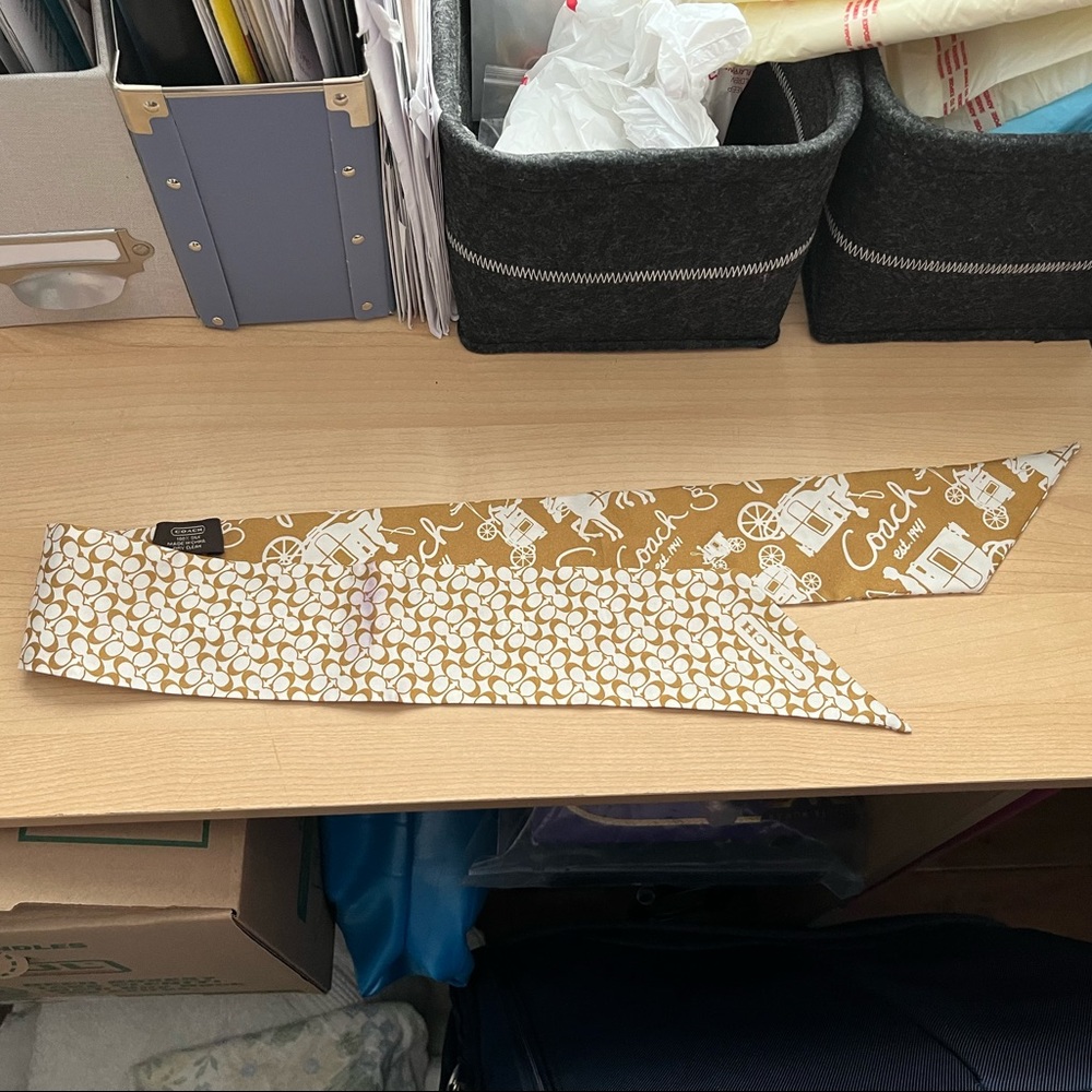 Coach silk scarf, never been used. Perfect condition